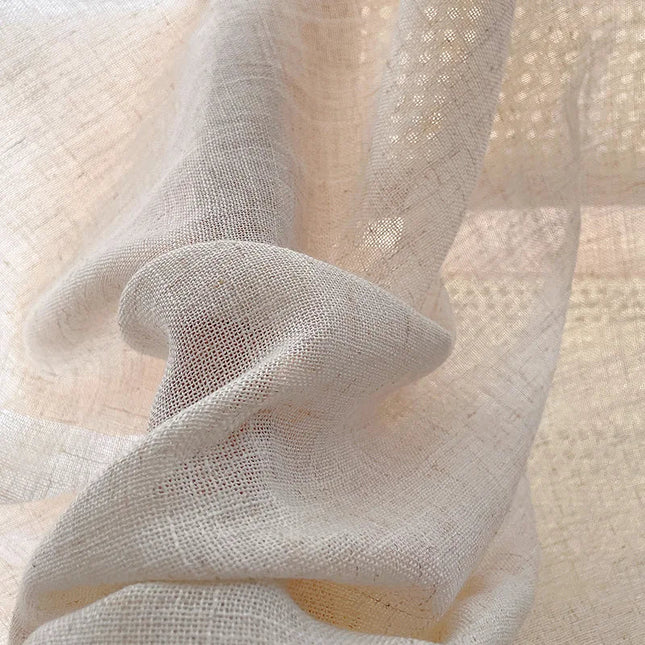 Naturligt beige gardin i hørlok