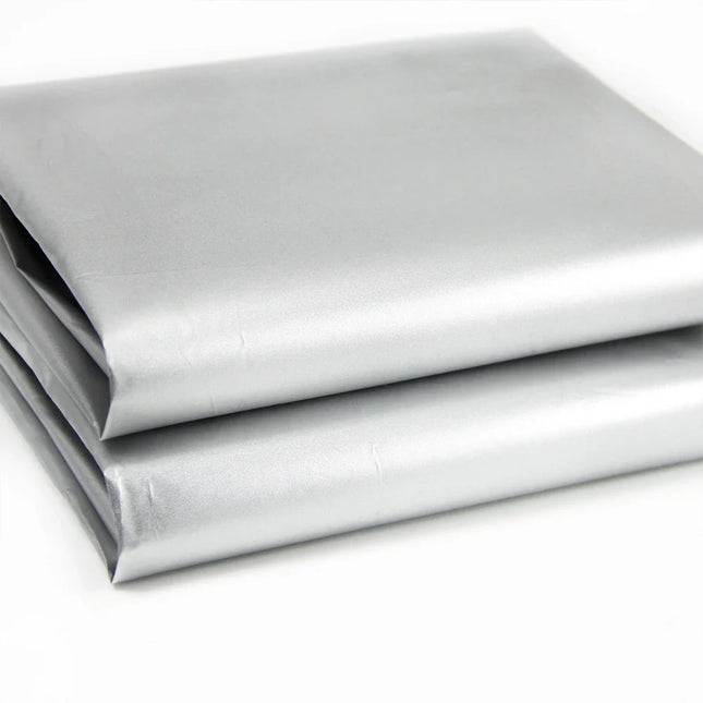 Sort mørklægningsstof med sølvbelægning