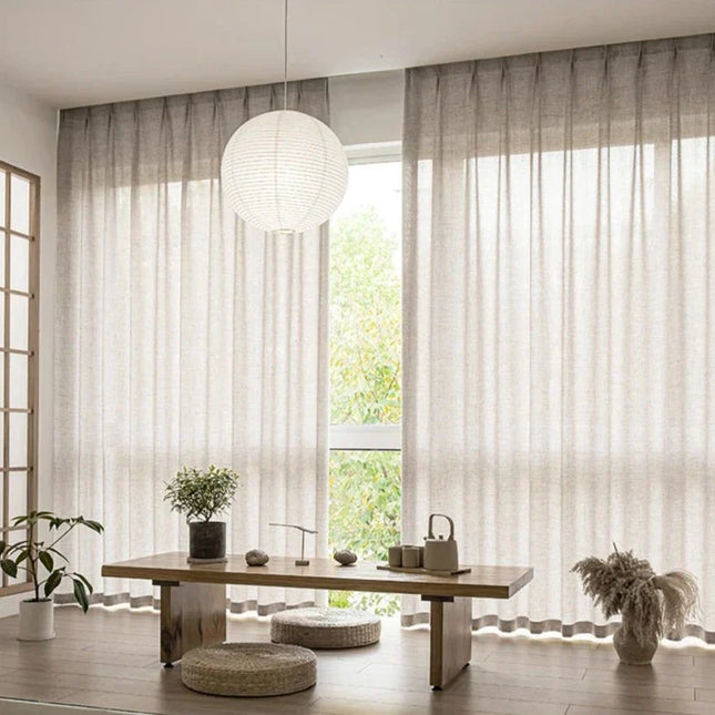 Let gardin beige med kant
