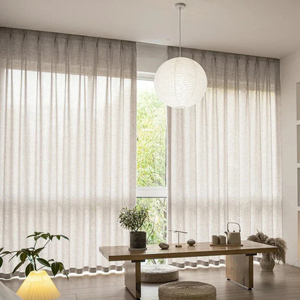 Let gardin beige med kant