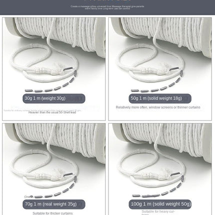 Elfenben blybånd til gardiner