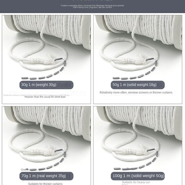 Elfenben blybånd til gardiner