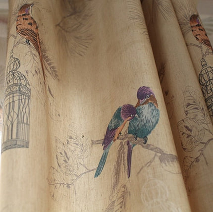 Lilla gardin med fugle og burmotiv