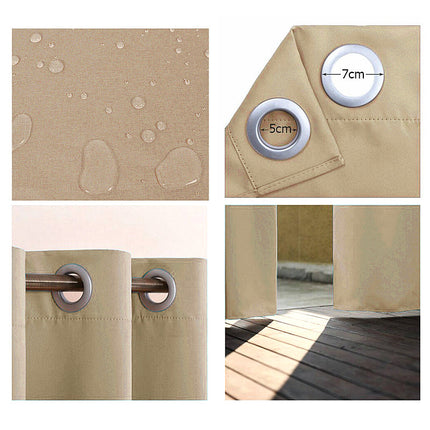 Vejrbestandigt udendørs gardin til havepavillon