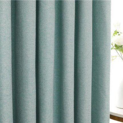 Turkis lysfiltrerende gardin til stue