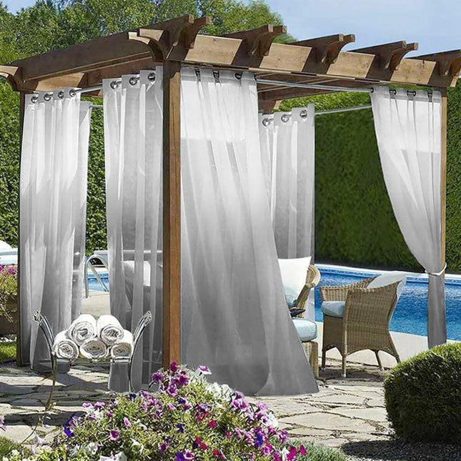 Gennemsigtigt udendørs gardin til altan
