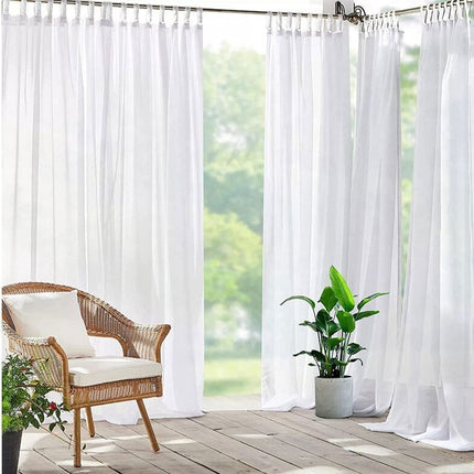 Udendørs gardin med stropper til altan