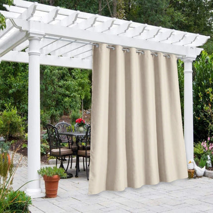 Beige vandtæt gardin til pergola