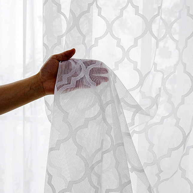 Transparent gardin med marokkansk mønster