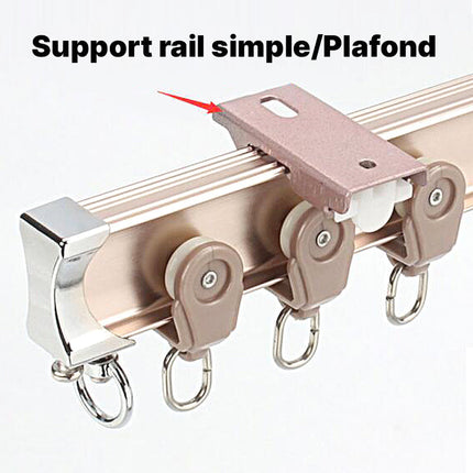 Gardinskinne til loftmontering med glidere