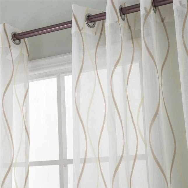 Let gardin med bølget mønster