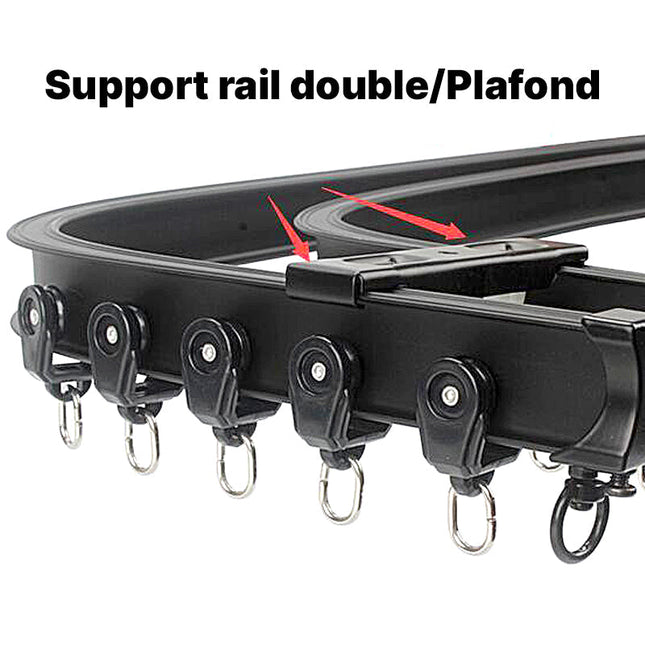 Gardinskinne til loftmontering med glidere