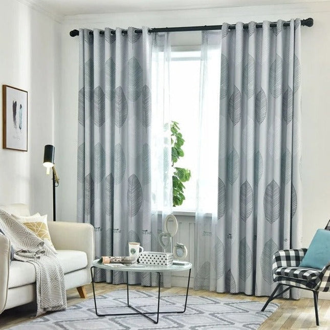 Let gardin med moderne bladmotiv