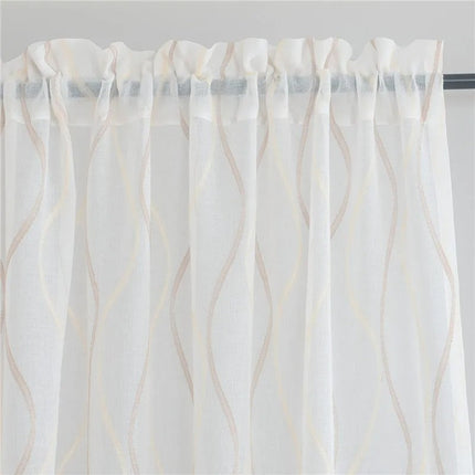 Let gardin med bølget mønster