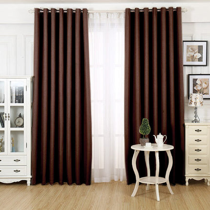 Mørkebrunt mørklægningsgardin til stuen