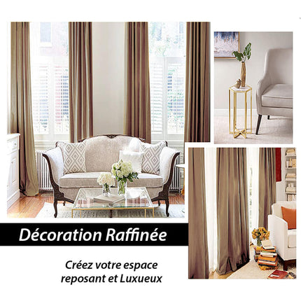 Termogardin i laksefarvet velour