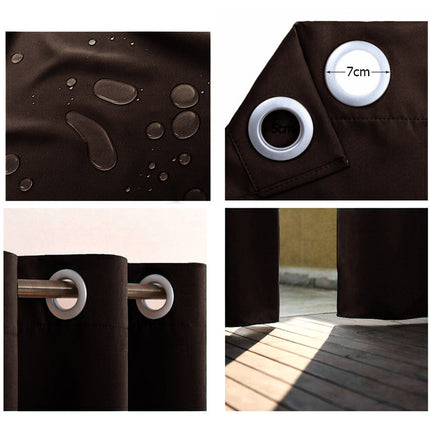 Mørkt vejrbestandigt udendørsgardin til privatliv