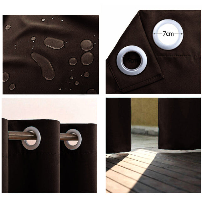 Mørkt vejrbestandigt udendørsgardin til privatliv