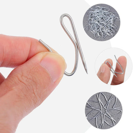 Gardinkroge i metal til rynkebånd