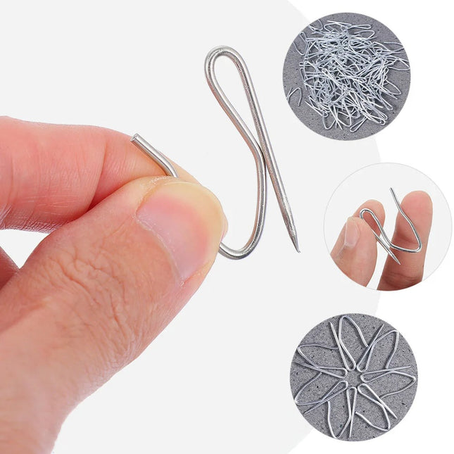 Gardinkroge i metal til rynkebånd