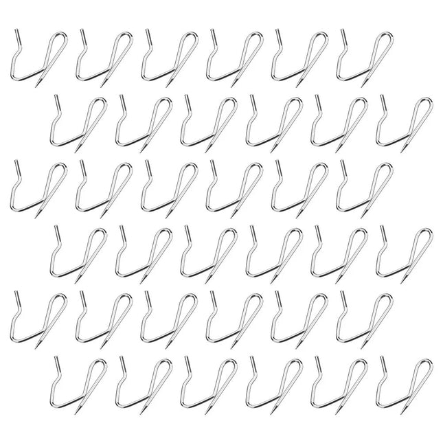 Gardinkroge i metal til rynkebånd