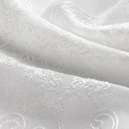 Klassisk let gardin med vævet mønster