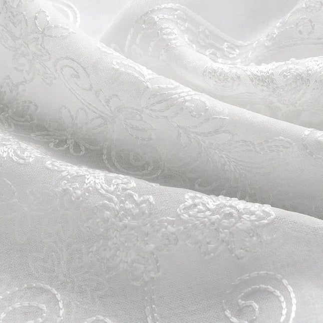 Klassisk let gardin med vævet mønster