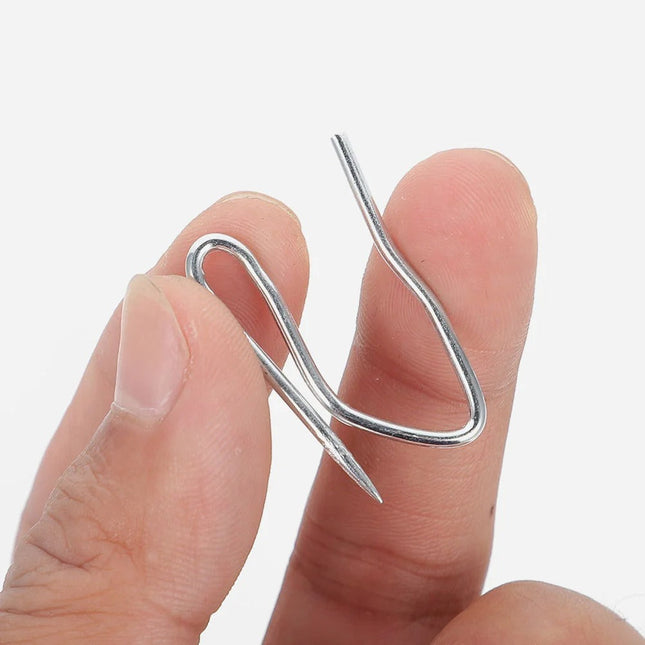 Gardinkroge i metal til rynkebånd