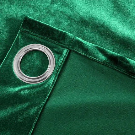 Smaragdgrønt mørklægningsgardin i luksus velour