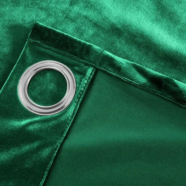 Smaragdgrønt mørklægningsgardin i luksus velour