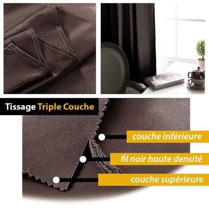 Mørklægningsgardin Joy i mørkebrun