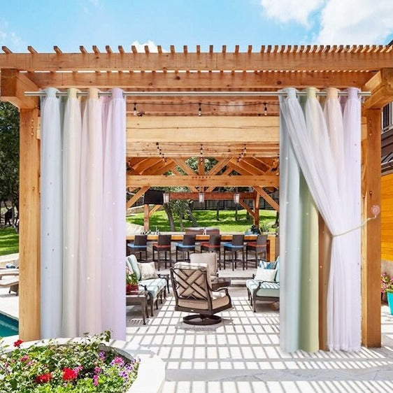 Let udendørsgardin til terrasse