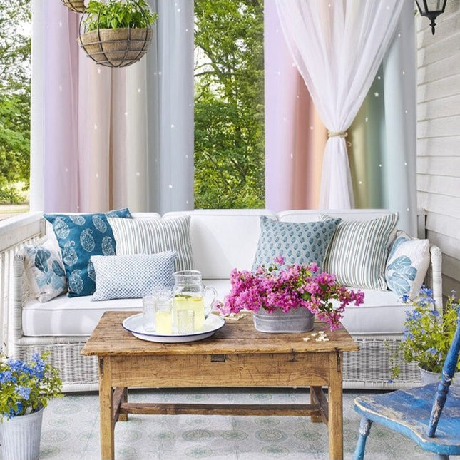 Let udendørsgardin til terrasse