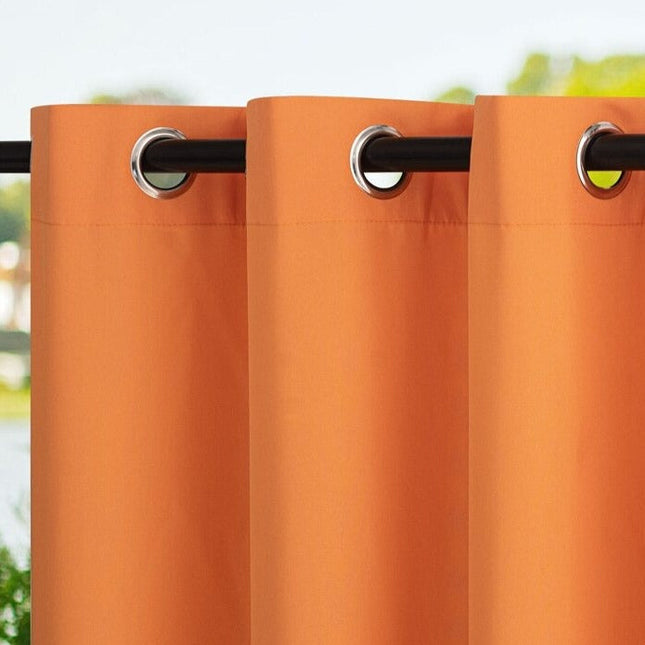 Udendørs gardin til terrasse med ringe