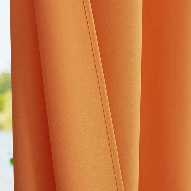 Orange havegardin til terrasse og pavillon