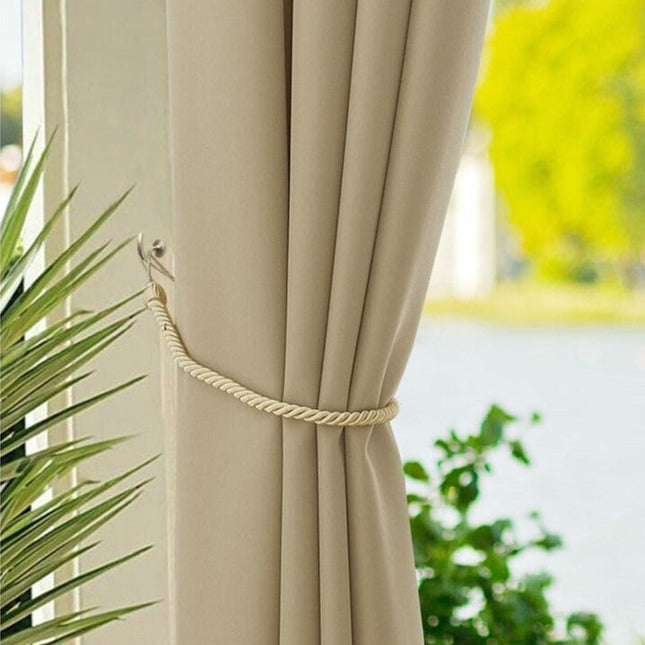 Udendørs gardin til terrasse med ringe