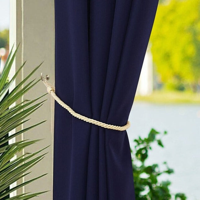 Udendørs gardin til terrasse med ringe