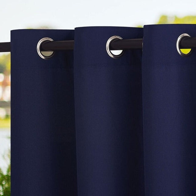 Udendørs gardin til terrasse med ringe