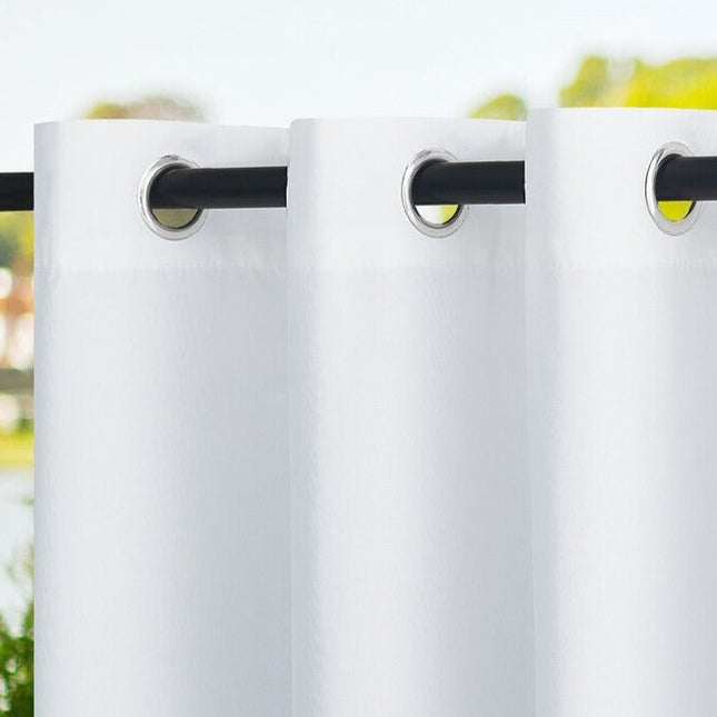 Udendørs gardin til terrasse med ringe