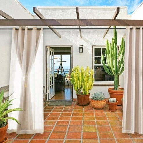 Vandafvisende udendørs gardin til altan