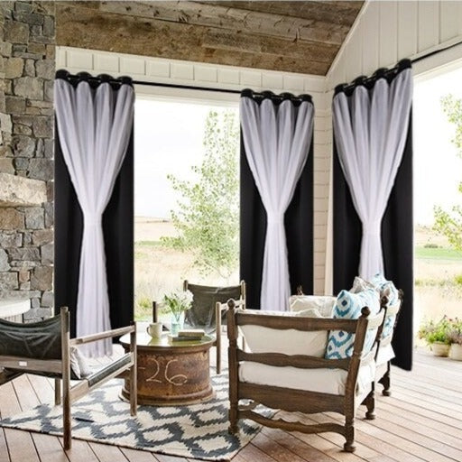 Vandafvisende udendørs gardin til altan