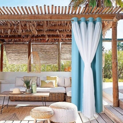 Vandafvisende udendørs gardin til altan