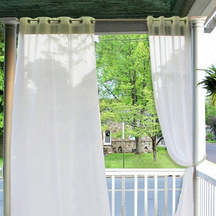 Vejrbestandigt udendørs gardin med øjer