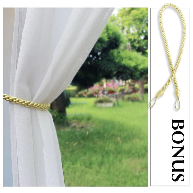 Vejrbestandigt udendørs gardin med øjer