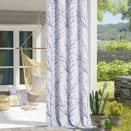 Udendørs gardin med moderne grenmønster