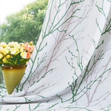 Udendørs gardin med moderne grenmønster