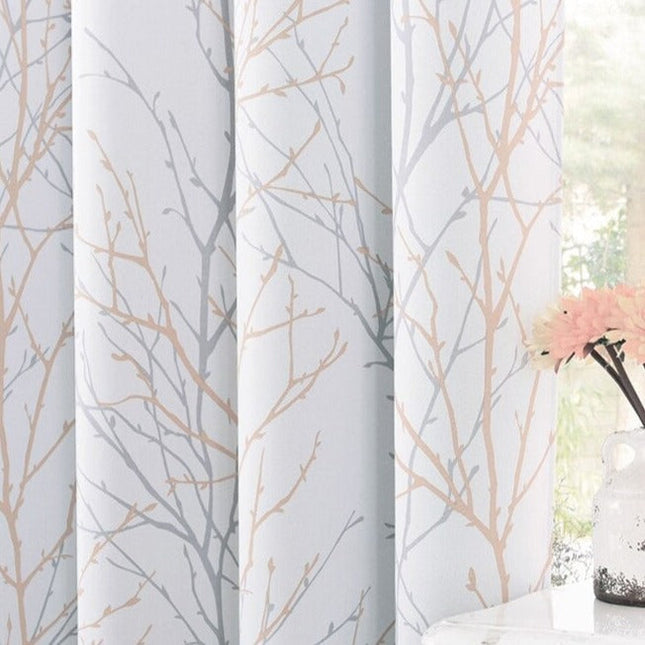 Udendørs gardin med moderne grenmønster