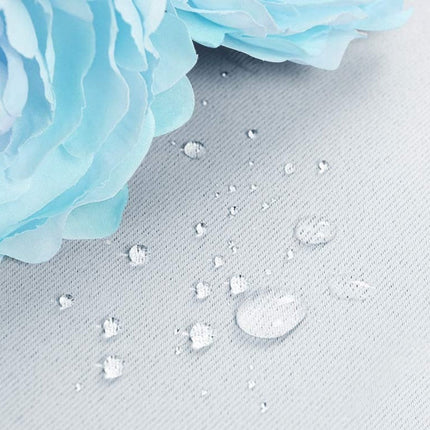 Hvidt vandtæt udendørs gardin med stropper