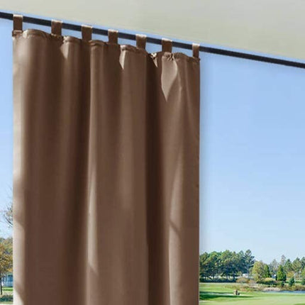 Brunt udendørs gardin med stropper