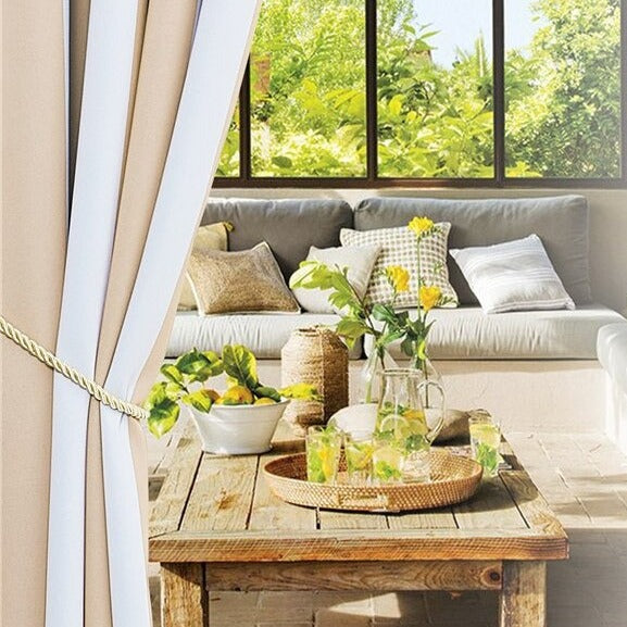 Bredstribet udendørs gardin til pergola